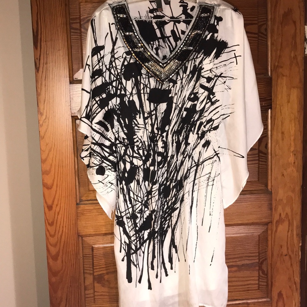 Serenade NY Tunic Dress Black White 8
